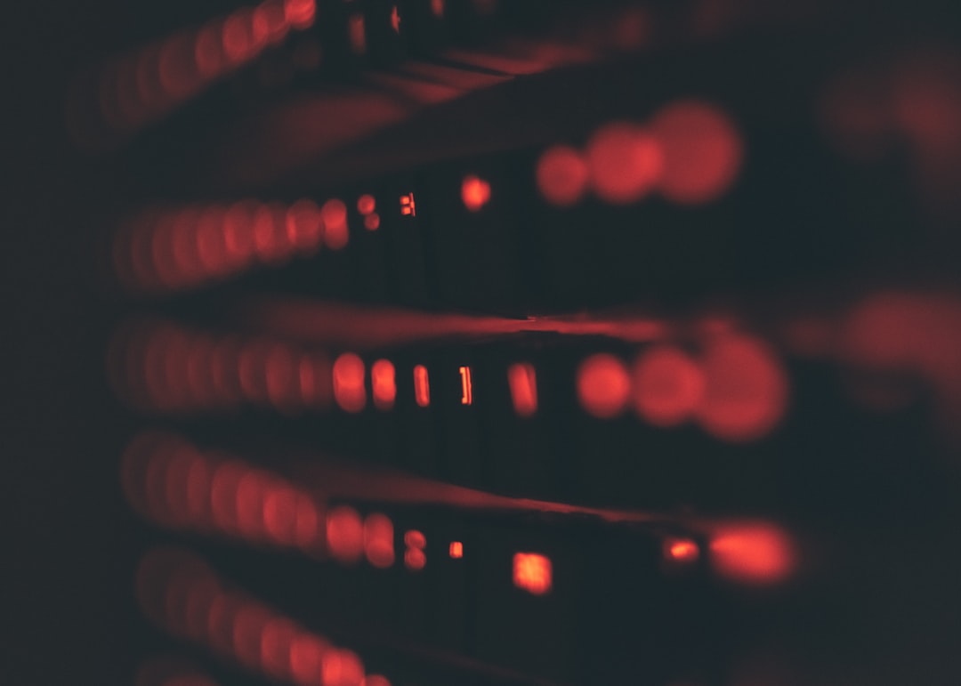 red light on black background